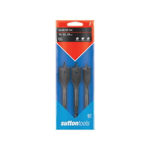 Sutton Tools 3 Piece Spade Bit Set 