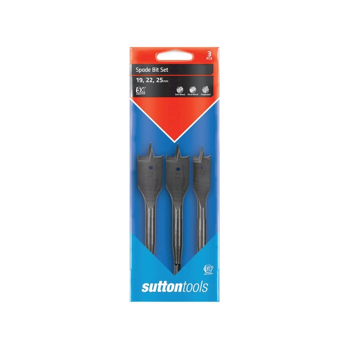 Sutton Tools 3 Piece Spade Bit Set 