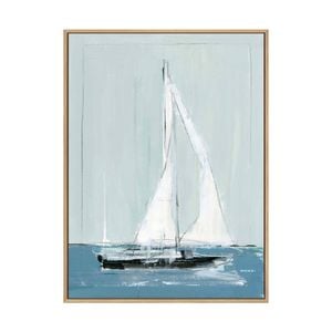 Artey | Set Blue Sail I - Framed Canvas - Natural Frame - 112 x 150cm