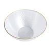 12x 10pc Partyware Reusable Heavy Duty Bowl Set W/ Gold Rim 120x58mm White