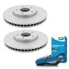 Basco Front Rotors + Bendix Brake Pads for Kia Sportage KM 300mm DB1504 -BRK1026-BDX