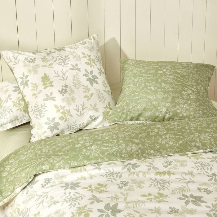 Dreamaker 100% Cotton Reversible European Pillowcase Mabel Twin Pack