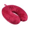 Catzon Travel Pillow Memory Foam Lightweight Portable Headrest-Wine Red