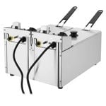 Apuro Twin Tank Twin Basket 2x3Ltr Countertop Fryer 2x2kW - CU615-A