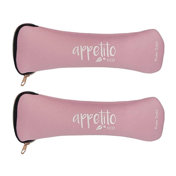2PK Appetito Stainless Steel Traveller's Cutlery Set - Rose Gold