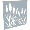 ProtectorAl 300-1200 x 300-1200mm Silver Matt/Gloss White Bullrush Unframed Composite Deco Panel