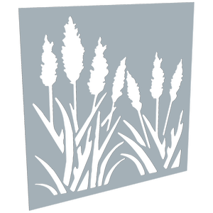 ProtectorAl 300-1200 x 300-1200mm Silver Matt/Gloss White Bullrush Unframed Composite Deco Panel