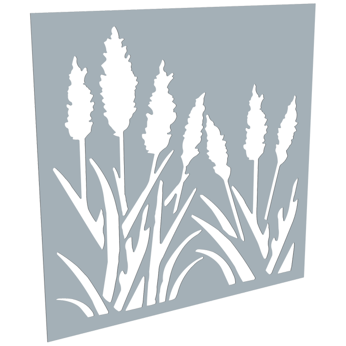 ProtectorAl 300-1200 x 300-1200mm Silver Matt/Gloss White Bullrush Unframed Composite Deco Panel