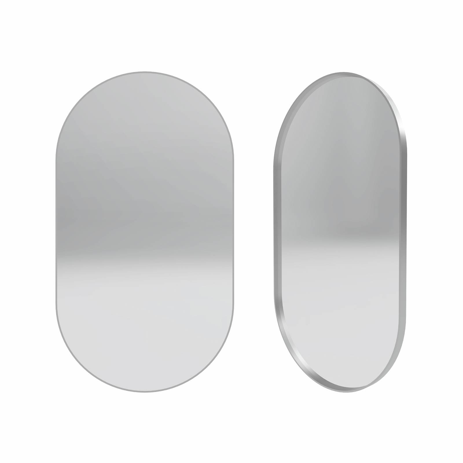 Forme 900mm Brushed Gold Oval Framed Mirror thumbnail 2