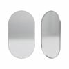 Forme 900mm Brushed Stainless Steel Oval Framed Mirror