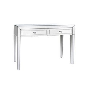 Hall Table Silver Mirror Two Drawers Sparkling Handle