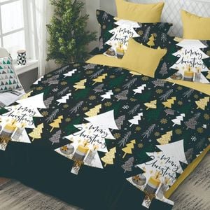 Dreamfields Super King Xmas Eve Christmas Design Soft Quilt Duvet Doona Cover Set