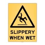 Sandleford 450 x 600mm Slippery When Wet Plastic Sign