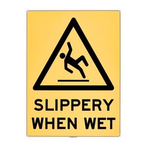 Sandleford 450 x 600mm Slippery When Wet Plastic Sign