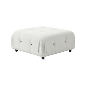 Foret 1pc Sofa Ottoman Modular Sectional Armless Tufted Velvet Couch Beige