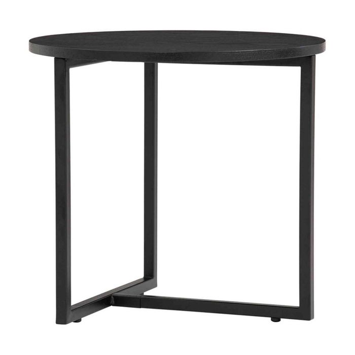 Modern Furniture TURNER Round Side Table 46cm - Black