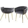 2x Artiss Dining Chairs Grey