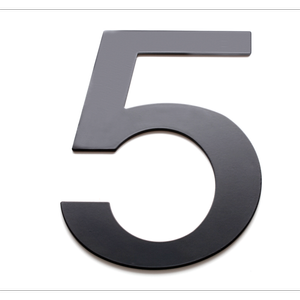 Sandleford 200mm Black Lorenzo House Number 5