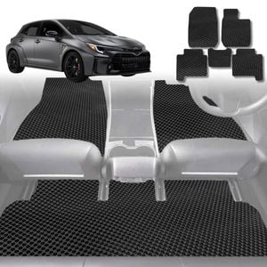 6D Diamond Car Floor Mats for Toyota Corolla 2002-2007-Full Set-Black-Outback GT
