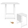Ufuriture Foldable Drop Leaf Dining Table Small Compact Office Desk Coffee Table Side Table White