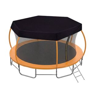 Advwin 12FT Trampoline Outdoor for Kids, Recreational Trampoline w/Safety Enclosure Net, Ladder,Dust Shade Cover