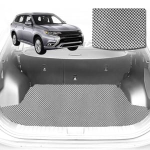 6D Diamond Car Boot Mat for Mitsubishi Outlander (ZJ/ZK/ZL)2018-2021-Cargo Mat-Grey-Outback GT