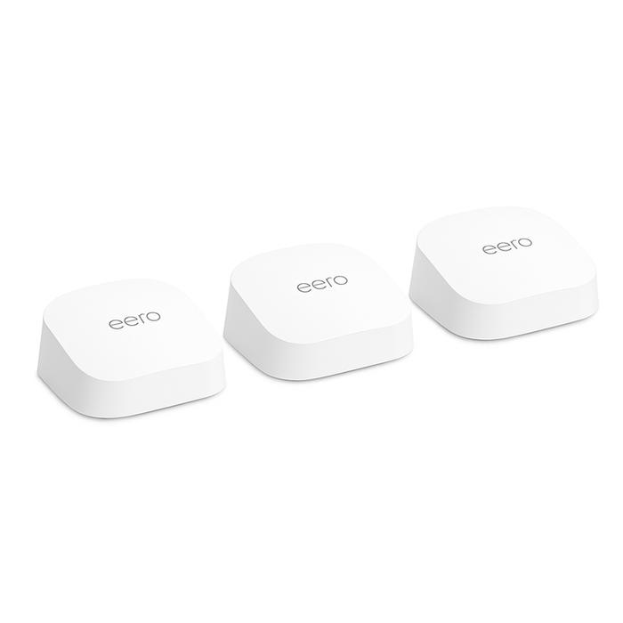 Amazon eero 7. Mesh Wi-Fi 7 Router & Extenders. Fast, Reliable 2.5 Gbps Wi-Fi for 3-4+ Bedroom Homes. 3 Pack.