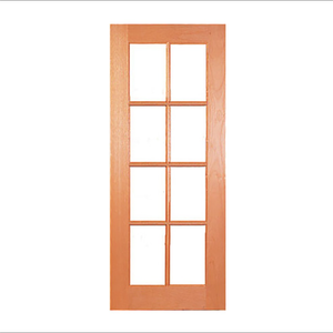 Woodcraft 2040 x 820 x 40mm Entrance Door 8Lite Clear Safety Glass