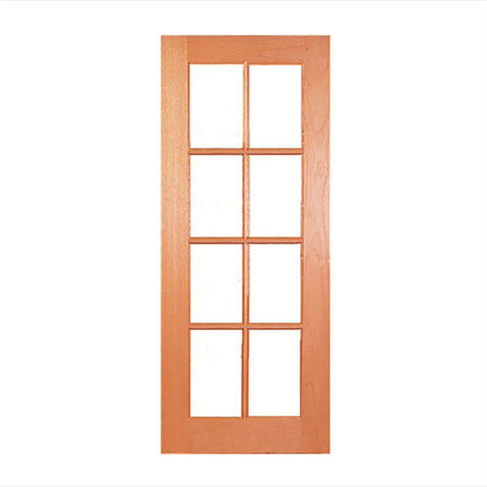 Woodcraft 2040 x 820 x 40mm Entrance Door 8Lite Clear Safety Glass