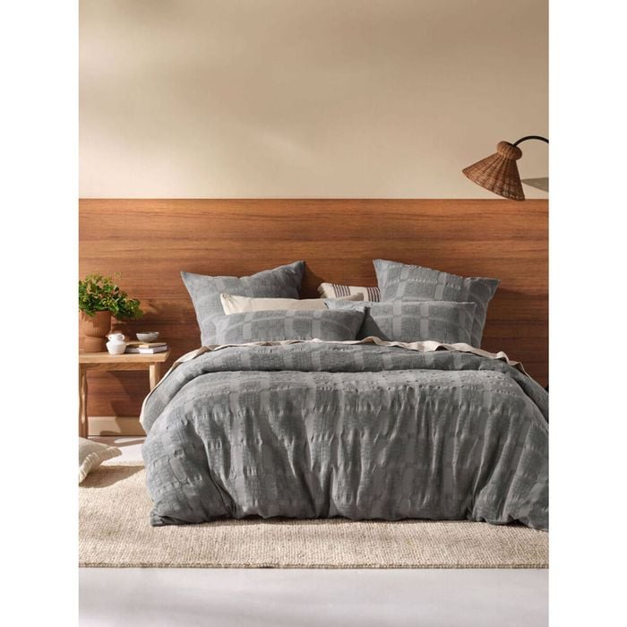 Linen House King Seren Shadow Bedroom Quilt Cover Set