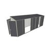 Build-a-Shed 1.5 x 5.2 x 2m Double and Single Sliding Side Door Skillion Shed - Grey