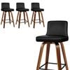 ALFORDSON Set of 4 Swivel Bar Stools Bailey Kitchen Wooden Dining Chair BLACK