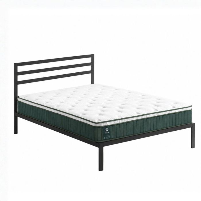 Zinus King Metal Bed Frame & Pocket Spring Mattress Set, Green Premium Euro Top