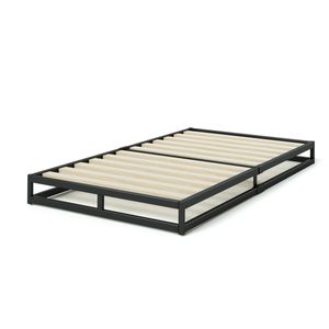 Zinus Single Joseph Bed Frame Metal Bed Platform Base - 15cm High Black