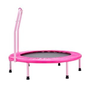 Vevor 91.44 Cm Kids Trampoline Pink Foldable With Handle For 3+ Years Birthday Gift