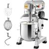 VEVOR Commercial Electric Food Mixer White Stand 16.5L Dough 3 Speeds 500W