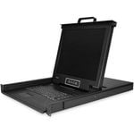 StarTech.com LCD Rack Console KVM Switch - Steel - Black - 8 Computer(s) - 43.2 cm (17") LCD