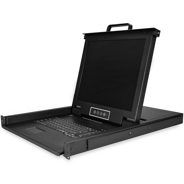 StarTech.com LCD Rack Console KVM Switch - Steel - Black - 8 Computer(s) - 43.2 cm (17") LCD