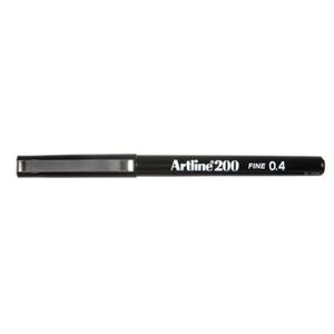Artline Fineliner Felt Tip Pen 0.4mm (Box of 12) (Black)