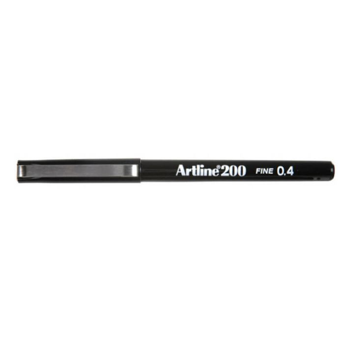 Artline Fineliner Felt Tip Pen 0.4mm (Box of 12) (Black)