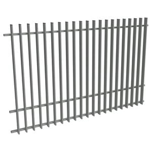 ProtectorAl 1201-2399W x 1500H Palladium Silver Aluminium Radiator Pool Fence Panel with mid rail