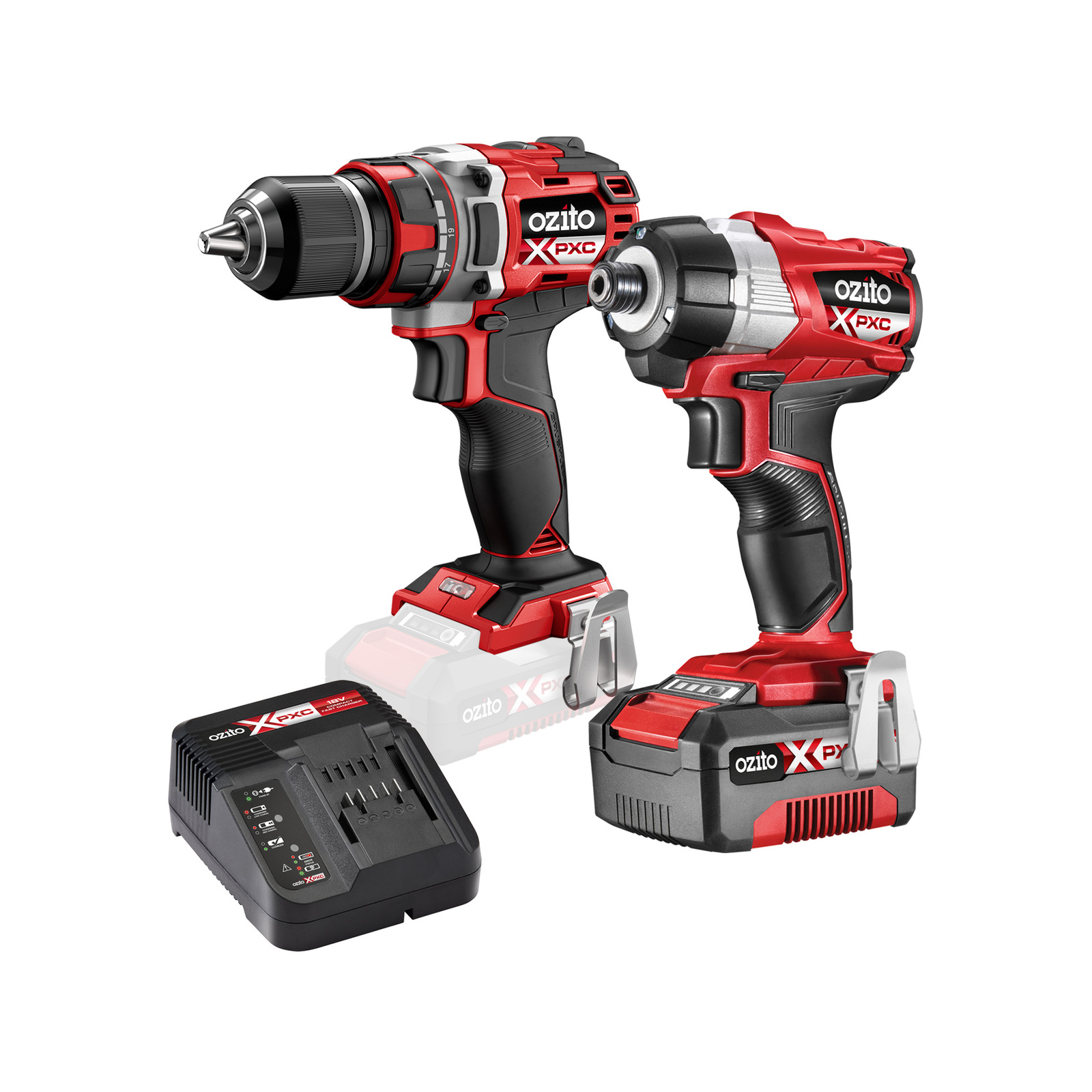 Ozito PXC 18V Brushless Drill and Impact Driver Kit PXBTK-400 product image