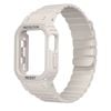 Magnetic Strap For Apple Watch Band With Bumper Case Silicone Rugged Sport Band 38/40/41mm (Starlight)