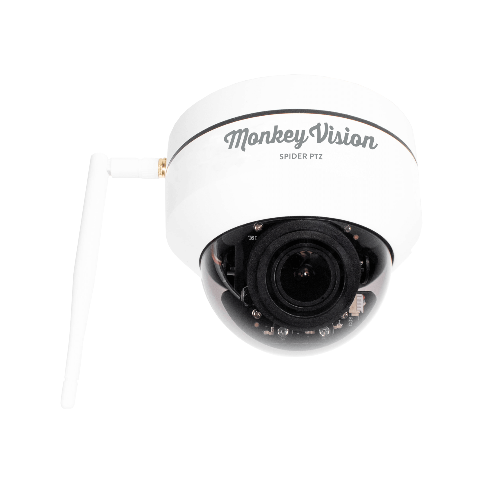 Monkey Vision White Spider Pan Tilt Zoom Wi-Fi Security Camera With PoE product image