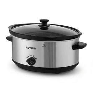 Devanti 6.5l Slow Cooker Electric Multi Cooker With 3 Heat Settings And Keep Warm Function