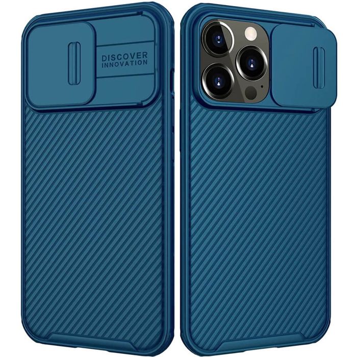 Iphone 12 Blue Magsafe Compatible Heavy Duty Case With Camera Cover