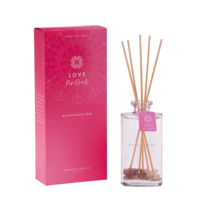 Bramble Bay Diffuser Crystal Boho Rose Geranium Musk Scented 150ml