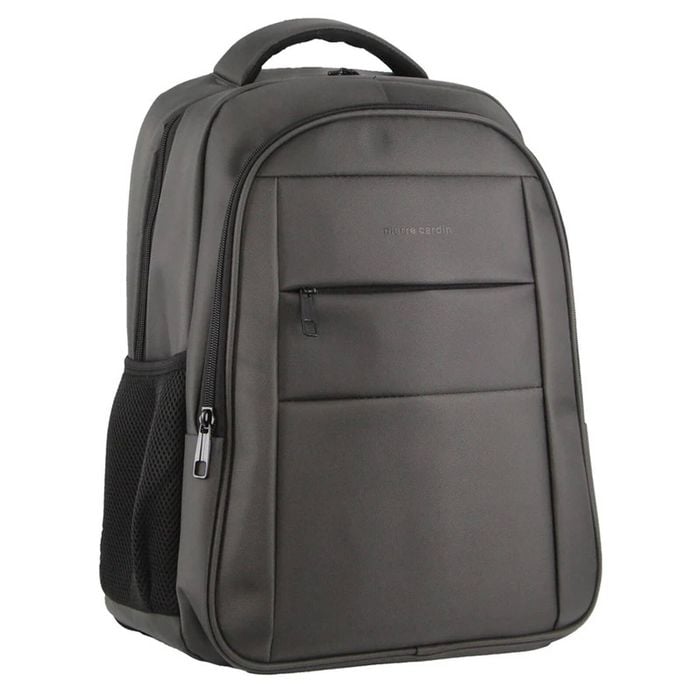 Pierre Cardin Mens Travel & Business Backpack with Builtin USB Port  Grey