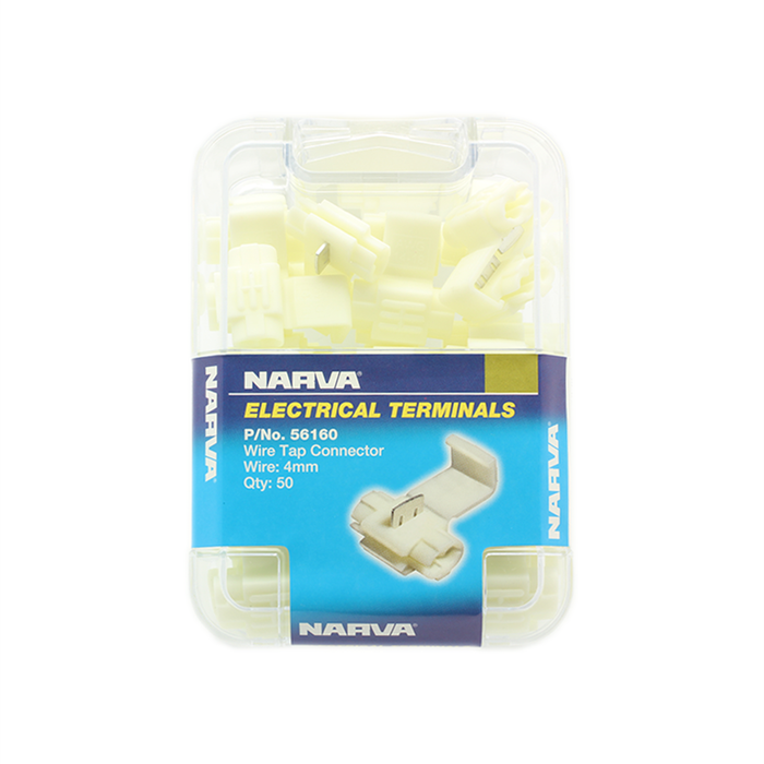 Narva Electrical Terminal Ezy Tap Wire Connector - 4mm 50 Pack