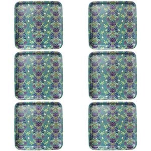 6PK LVD Melamine/Bamboo Square Tray 33x33cm - Morris Floral